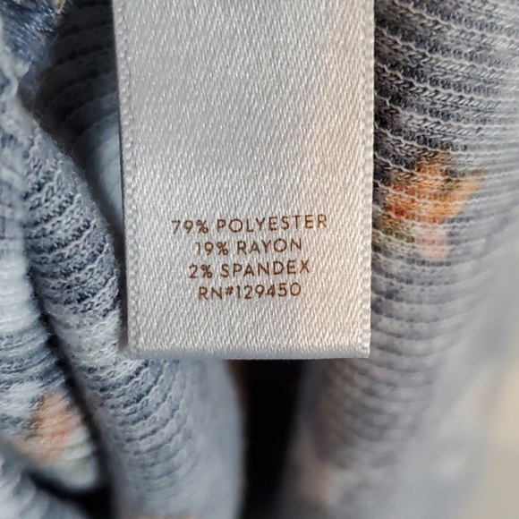 LC Lauren Conrad Gray Floral Print Dress - Picture 4 of 4